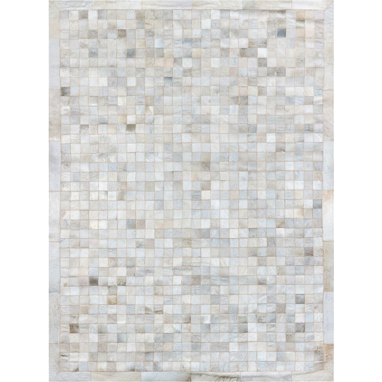 Tapete Couro Branco com Borda (5x5) - Personalizável