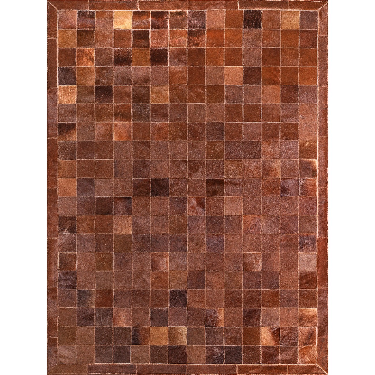 Tapete Couro Marrom com Borda (10x10)