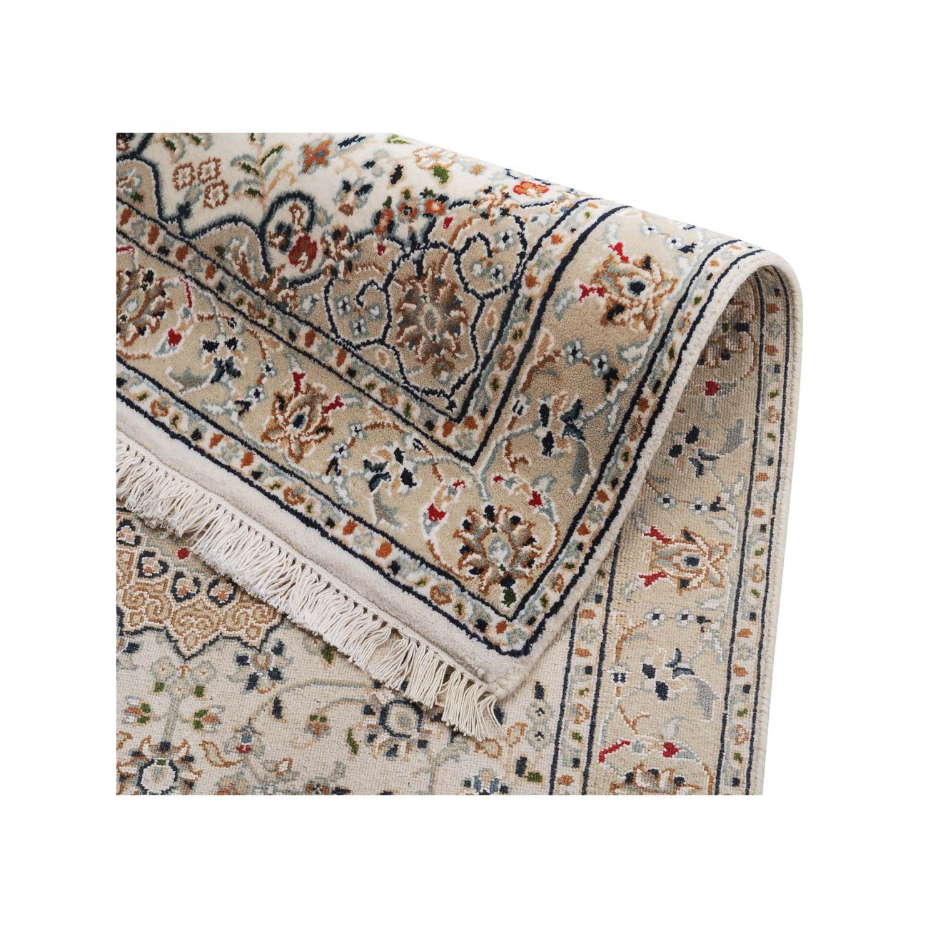 Tapete Persa Nain Cru e Bege