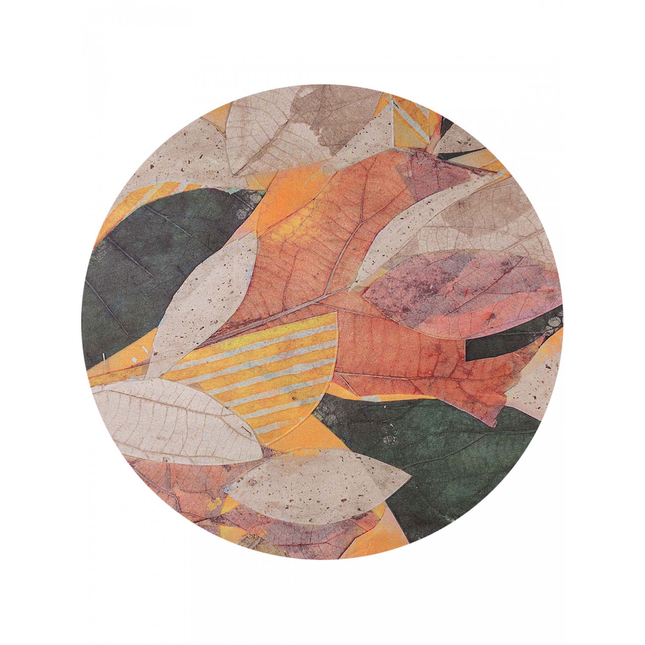 Tapete Tc Folhagem Redondo - Personalizável