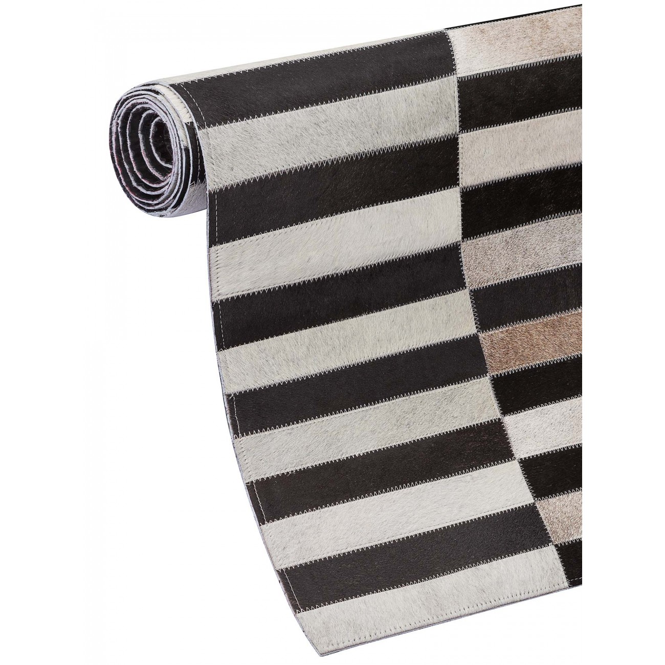 Tapete Couro Loire Cinza Redondo - Personalizável