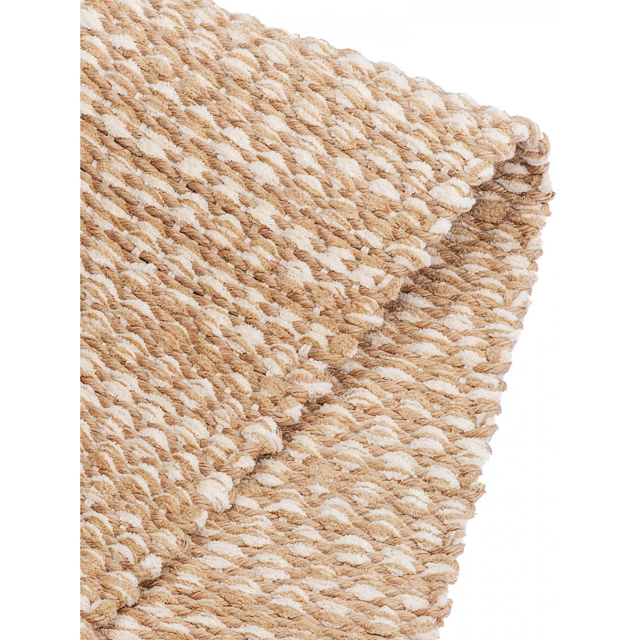 Tapete Tear TD317 Marrom e Cru Redondo - Personalizável