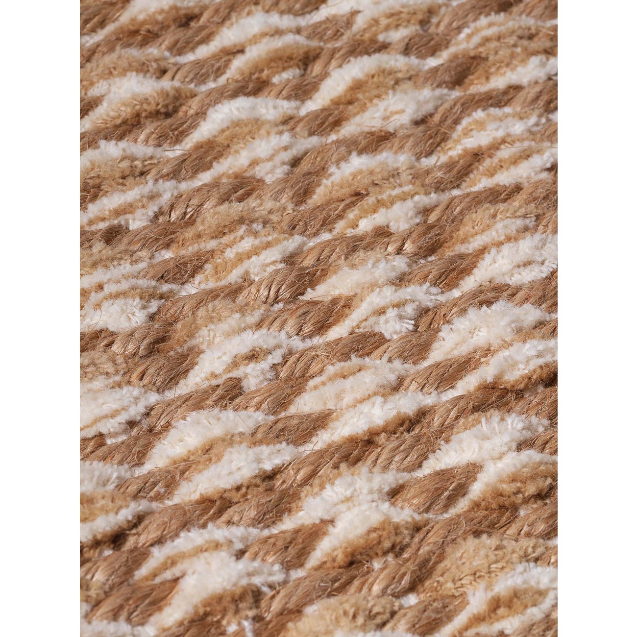 Tapete Tear TD317 Marrom e Cru Redondo - Personalizável