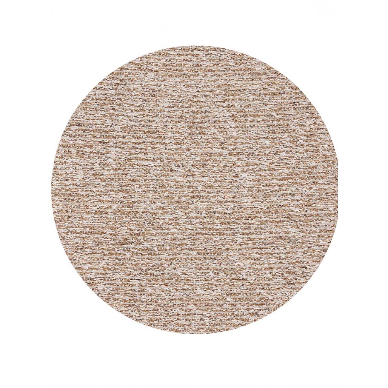 Tapete Tear TD315 Cru e Marrom Redondo - Personalizável