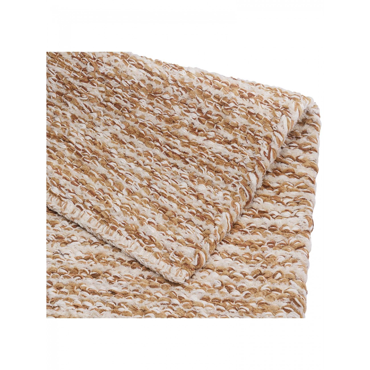 Tapete Tear TD315 Cru e Marrom Redondo - Personalizável