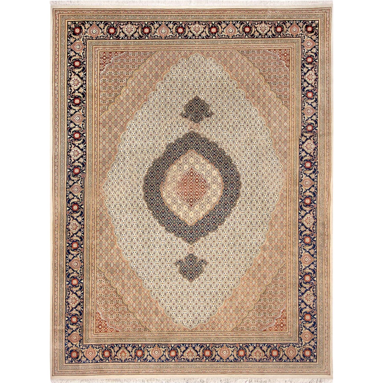 Tapete Tabriz Paquistanês Bege - 307x438