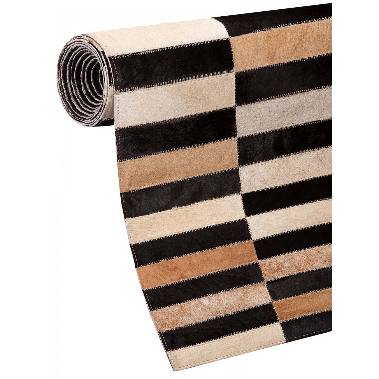 Tapete Couro Loire Bege Claro Redondo - Personalizável