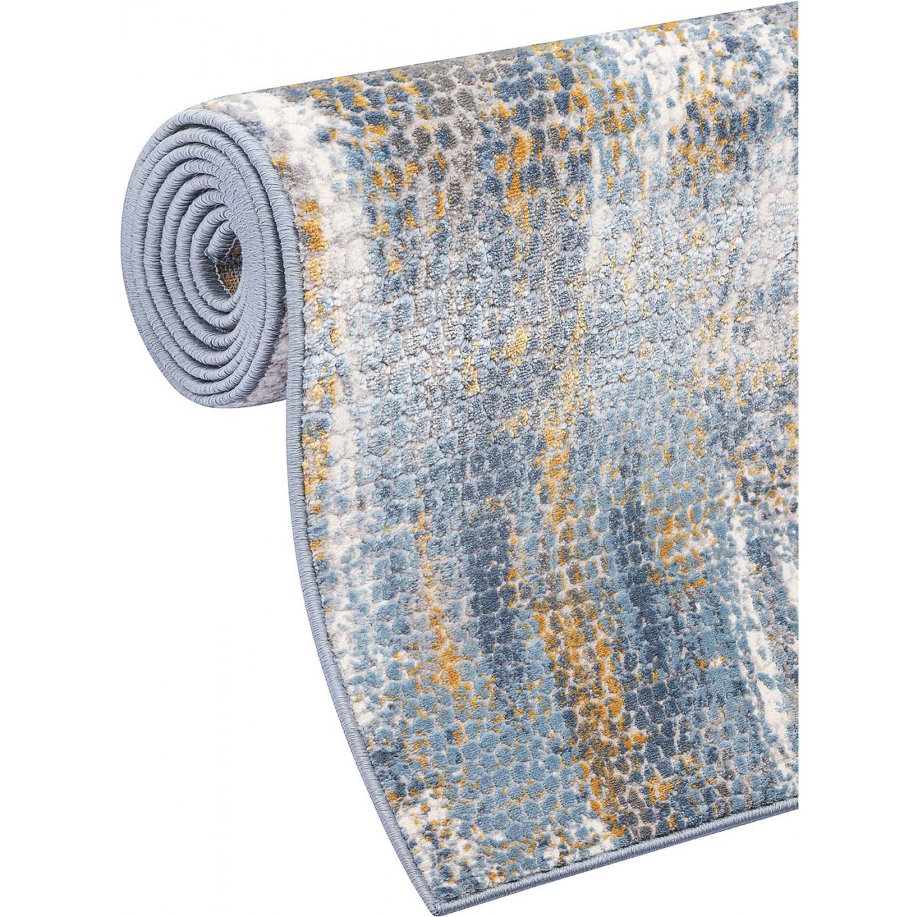 Tapete Milo Antique 3 Azul e Dourado - 300x400