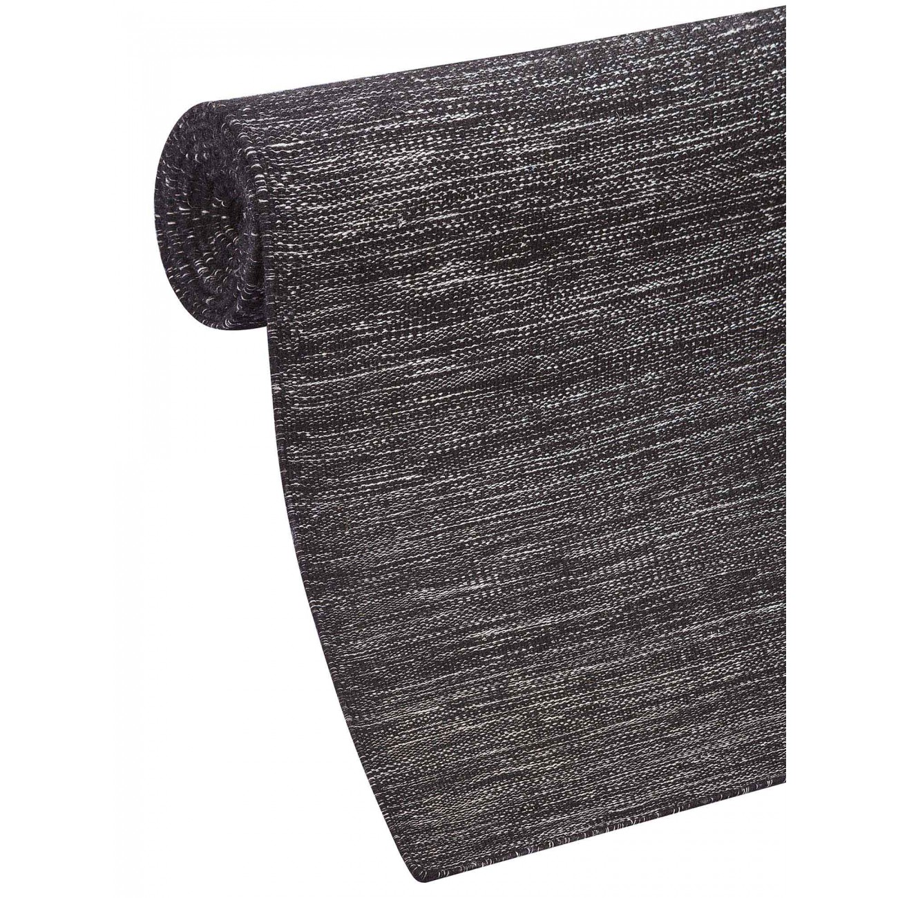 Tapete Kilim Viscose Preto - 350x500