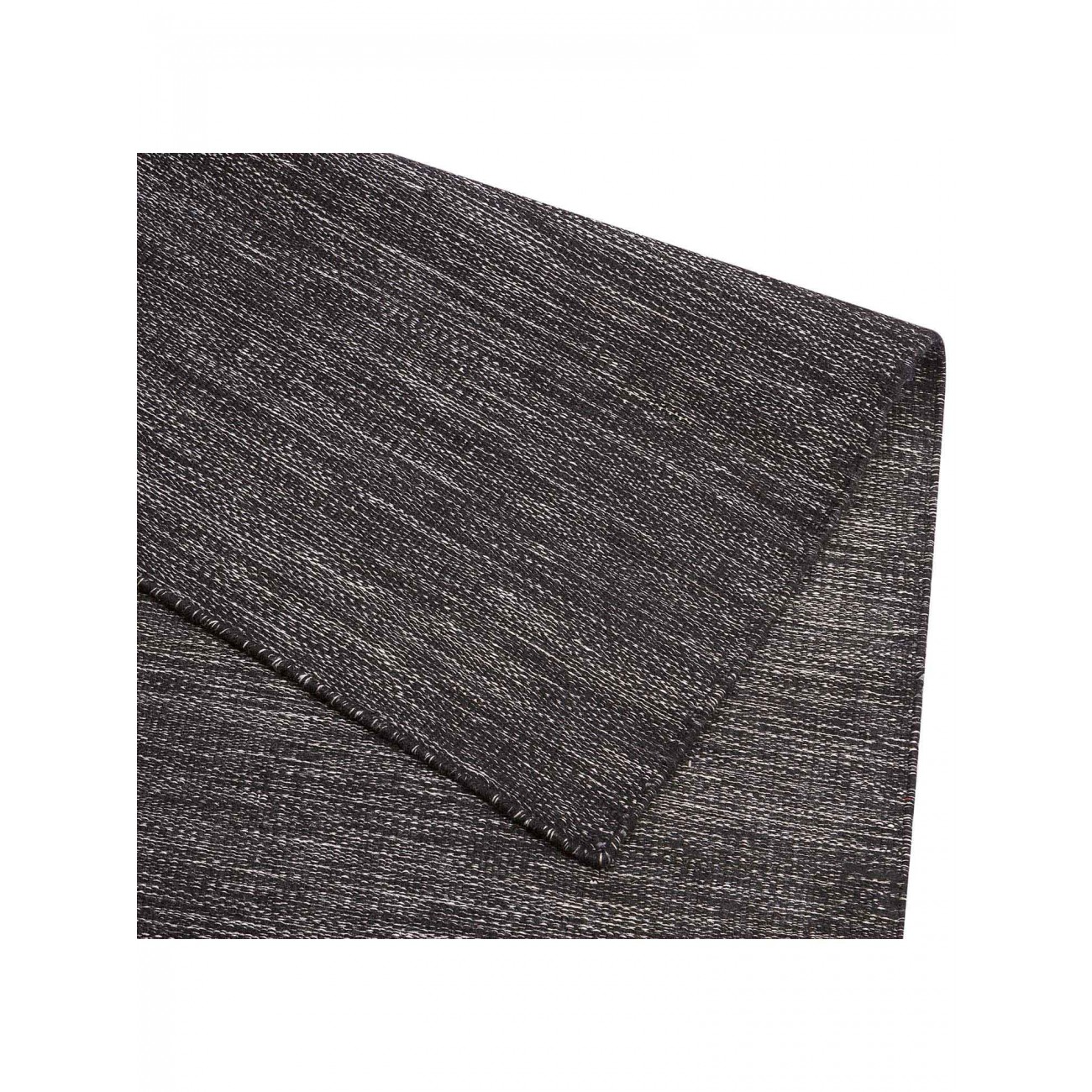 Tapete Kilim Viscose Preto - 350x500