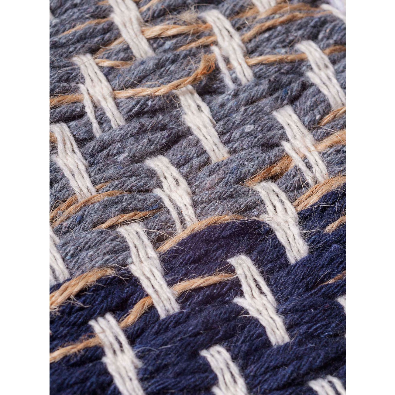 Tapete Tear Plus Listras Marinho Redondo - Personalizável