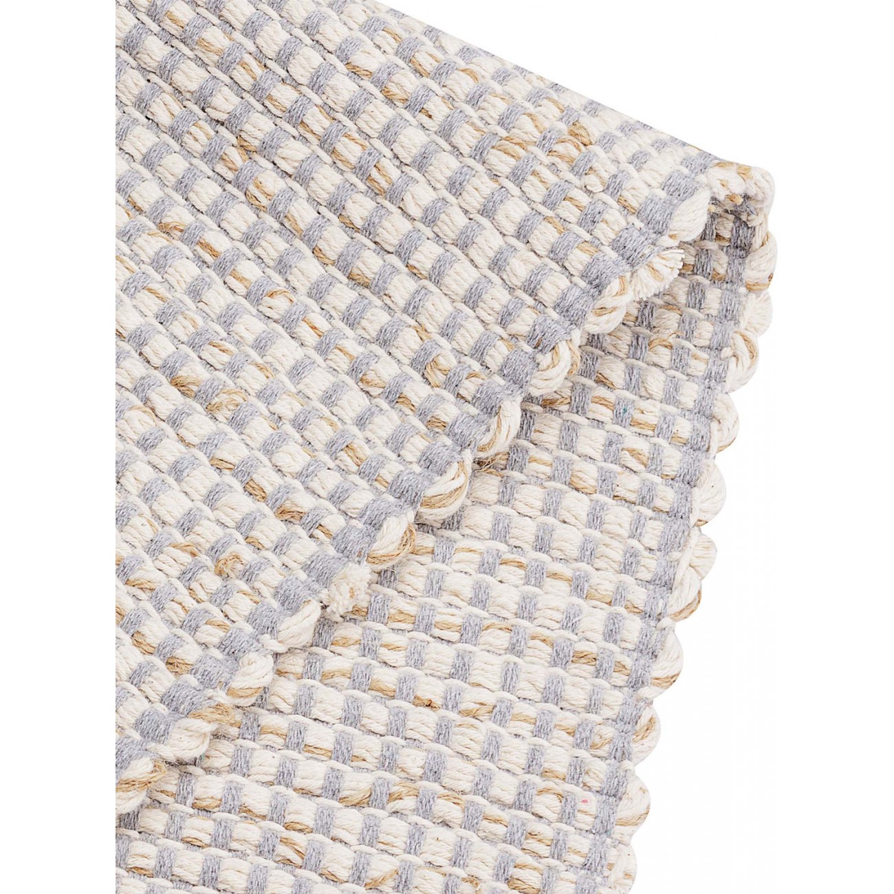 Tapete Tear Vichy Cinza Redondo - Personalizável