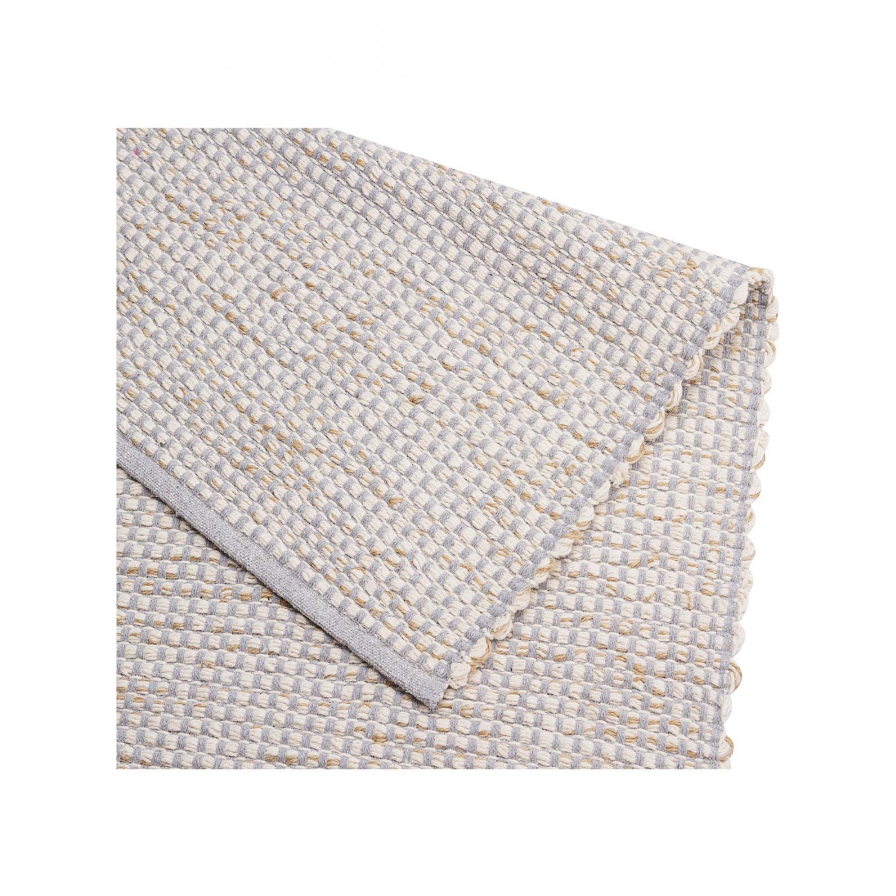 Tapete Tear Vichy Cinza Redondo - Personalizável