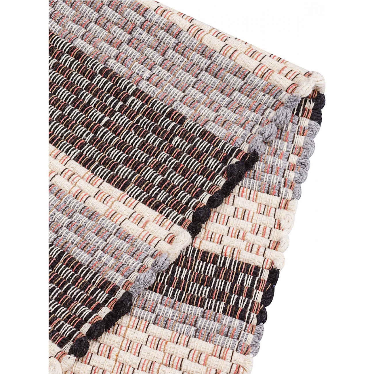 Tapete Tear V&V Listras Cinza Preto e Cru