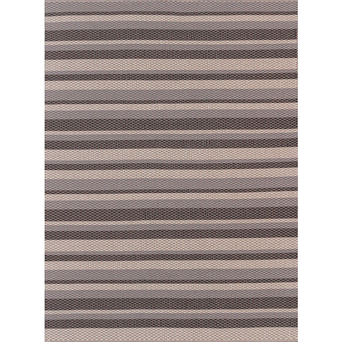 Tapete Tear V&V Listras Cinza Preto e Cru