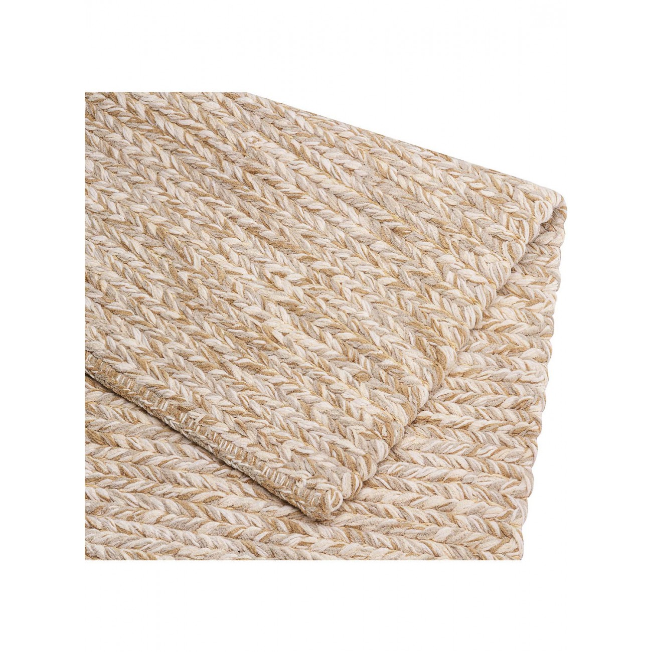 Tapete Tear Balaio Cinza e Cru Redondo - Personalizável