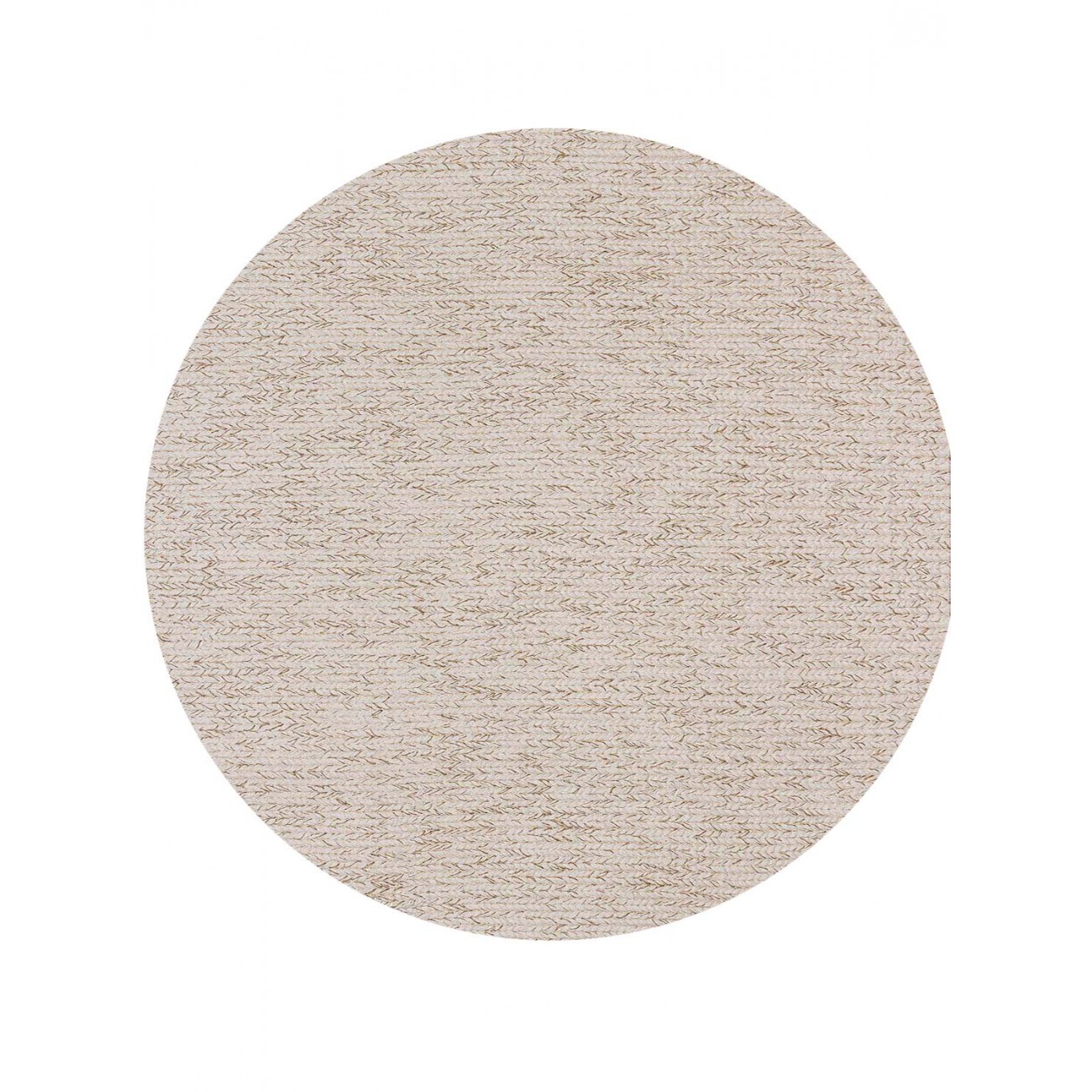 Tapete Tear Balaio Cru e Bege Redondo - Personalizável