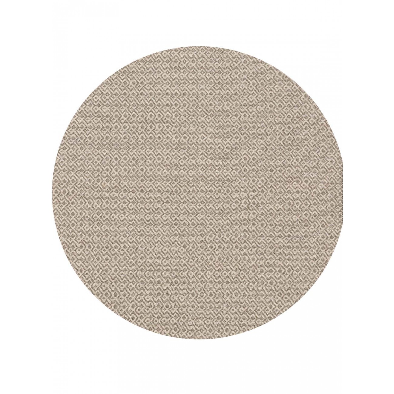 Tapete Tear Irapuã Cinza e Cru Redondo - Personalizável