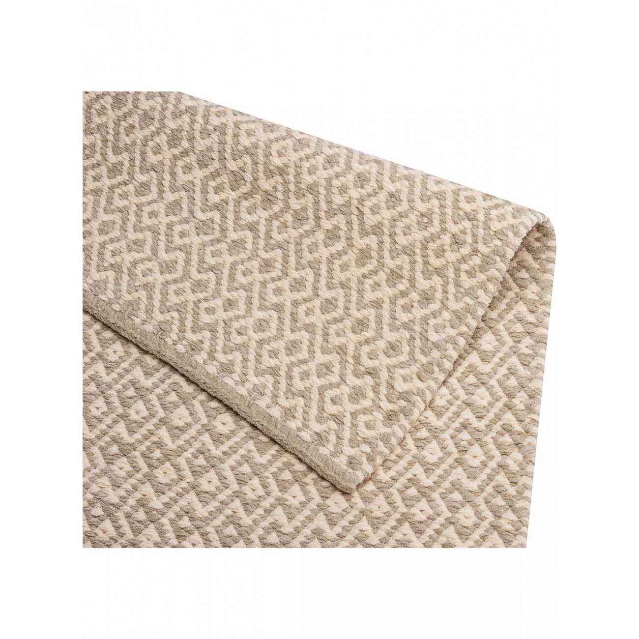 Tapete Tear Irapuã Cinza e Cru Redondo - Personalizável