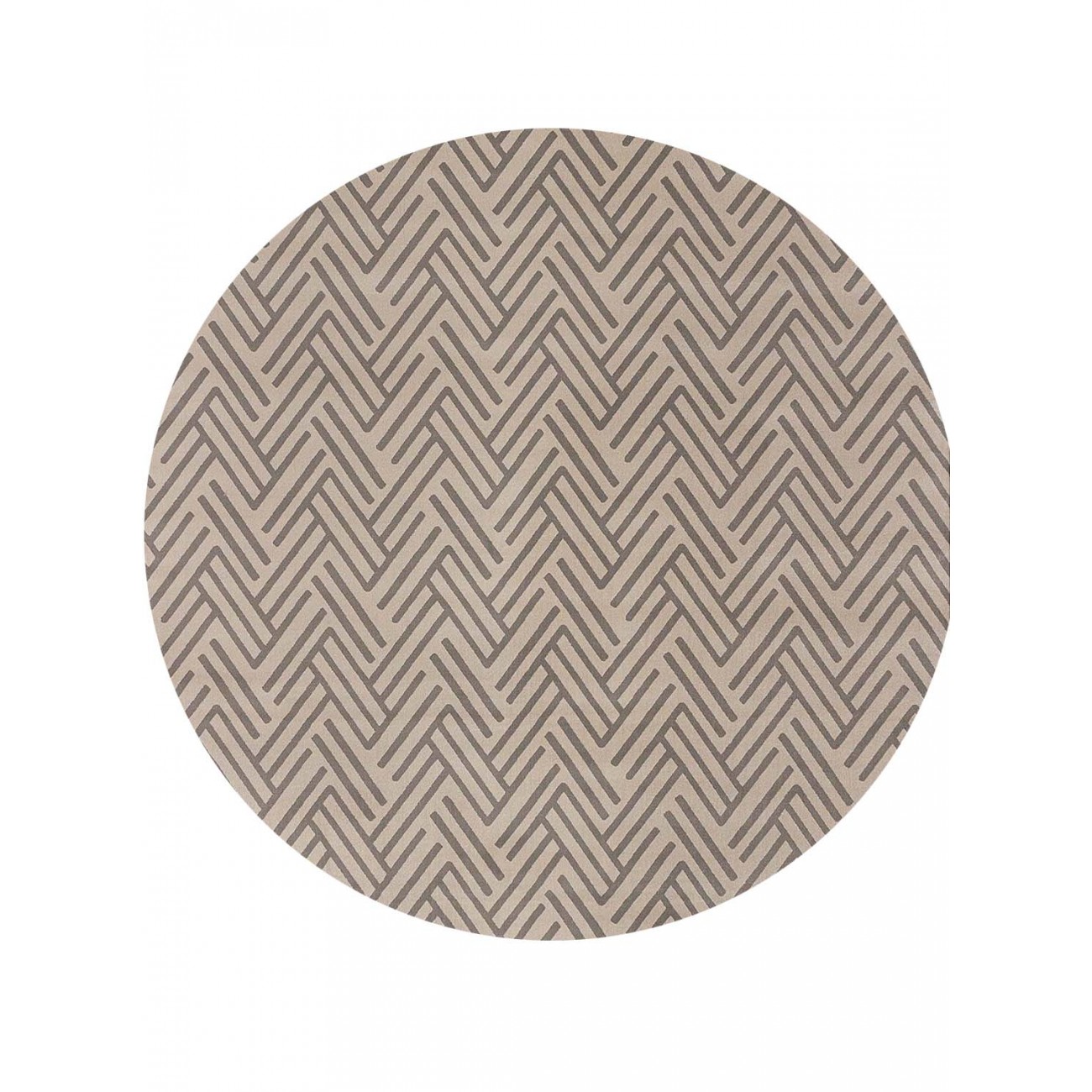 Tapete Sacramento Arrow Bege Redondo - Personalizável