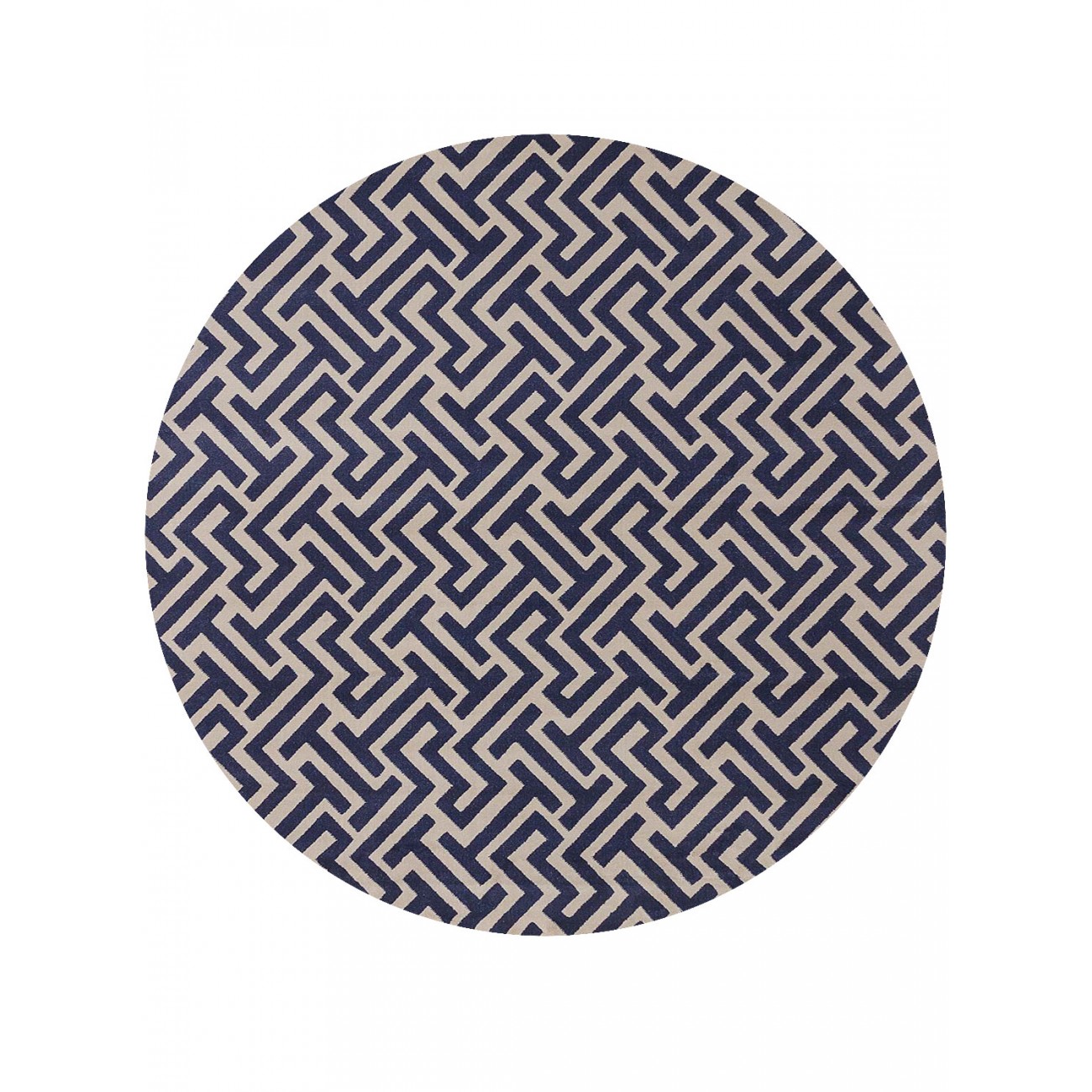 Tapete Sacramento Chains Azul Redondo - Personalizável