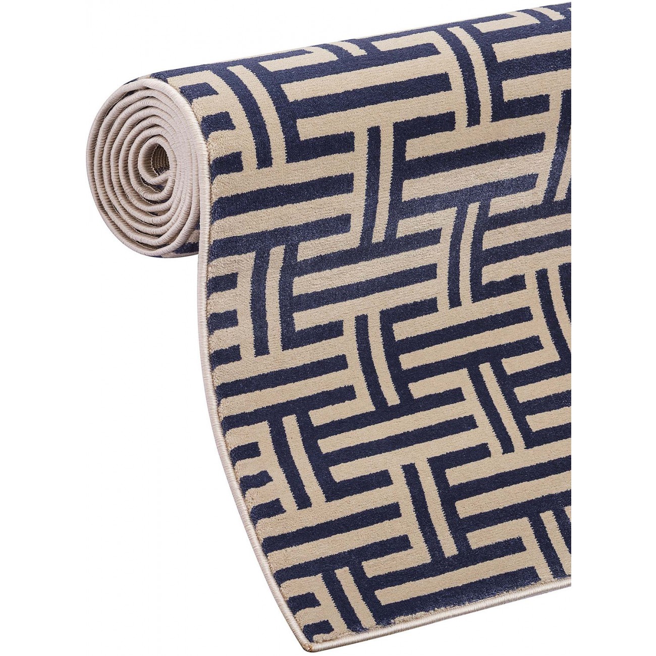 Tapete Sacramento Lines Azul Redondo - Personalizável