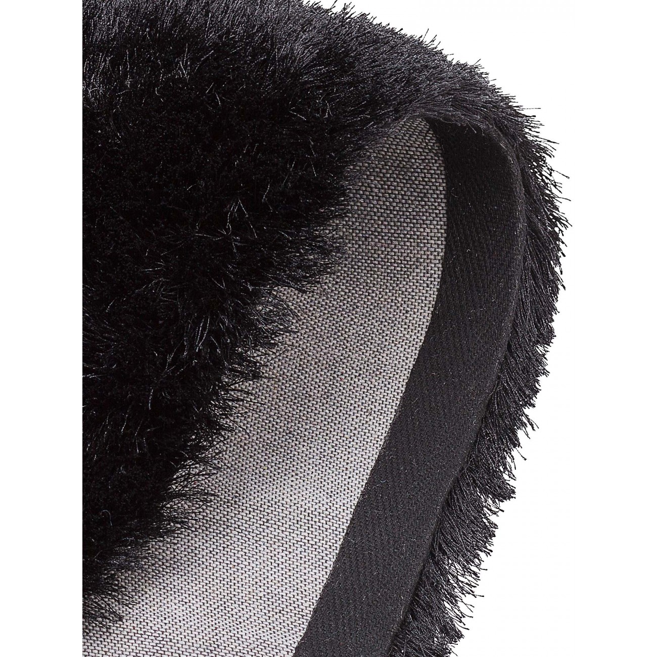 Tapete Shaggy Firenzi Preto - Personalizável