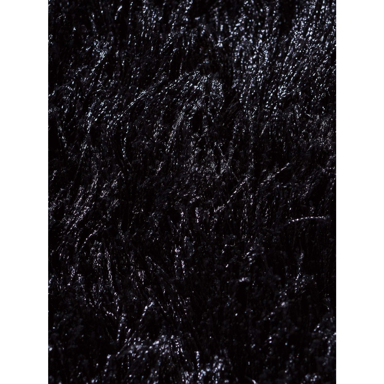 Tapete Shaggy Firenzi Preto - 250x350