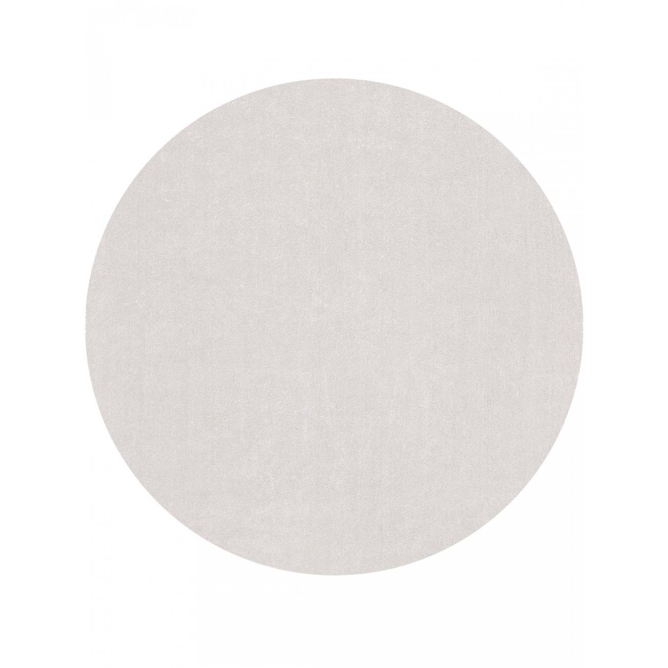 Tapete Pele de Coelho Cinza Redondo - Personalizável