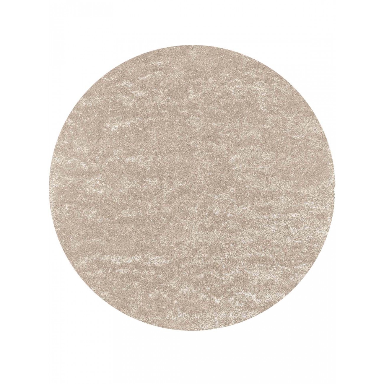 Tapete Shaggy Firenzi Bege Redondo - Personalizável