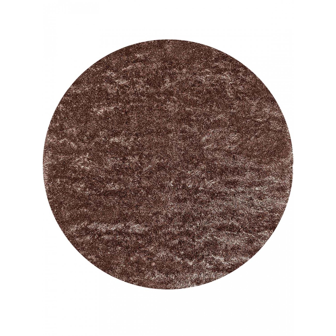 Tapete Shaggy Firenzi Mix Marrom Redondo - Personalizável