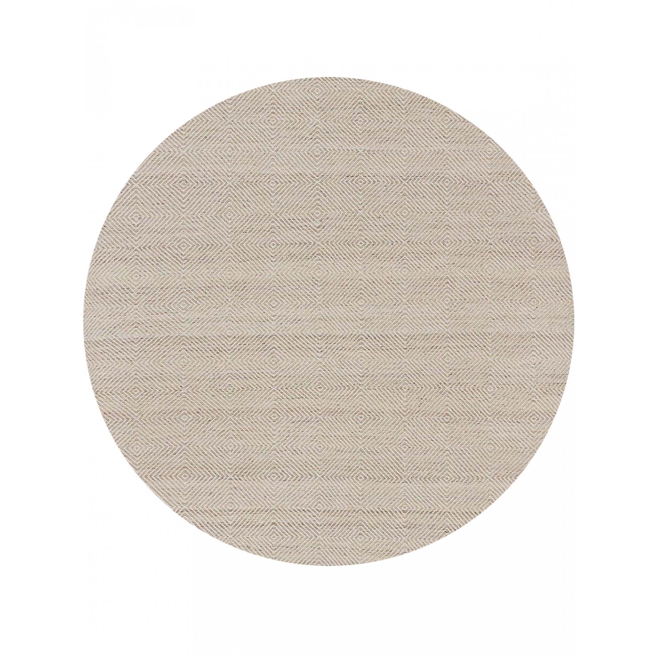 Tapete Kilim Diamond Bege Redondo - Personalizável