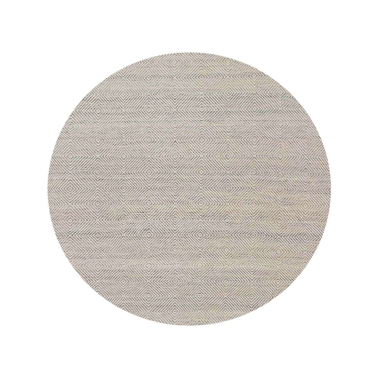 Tapete Kilim Diamond Prata Redondo - Personalizável