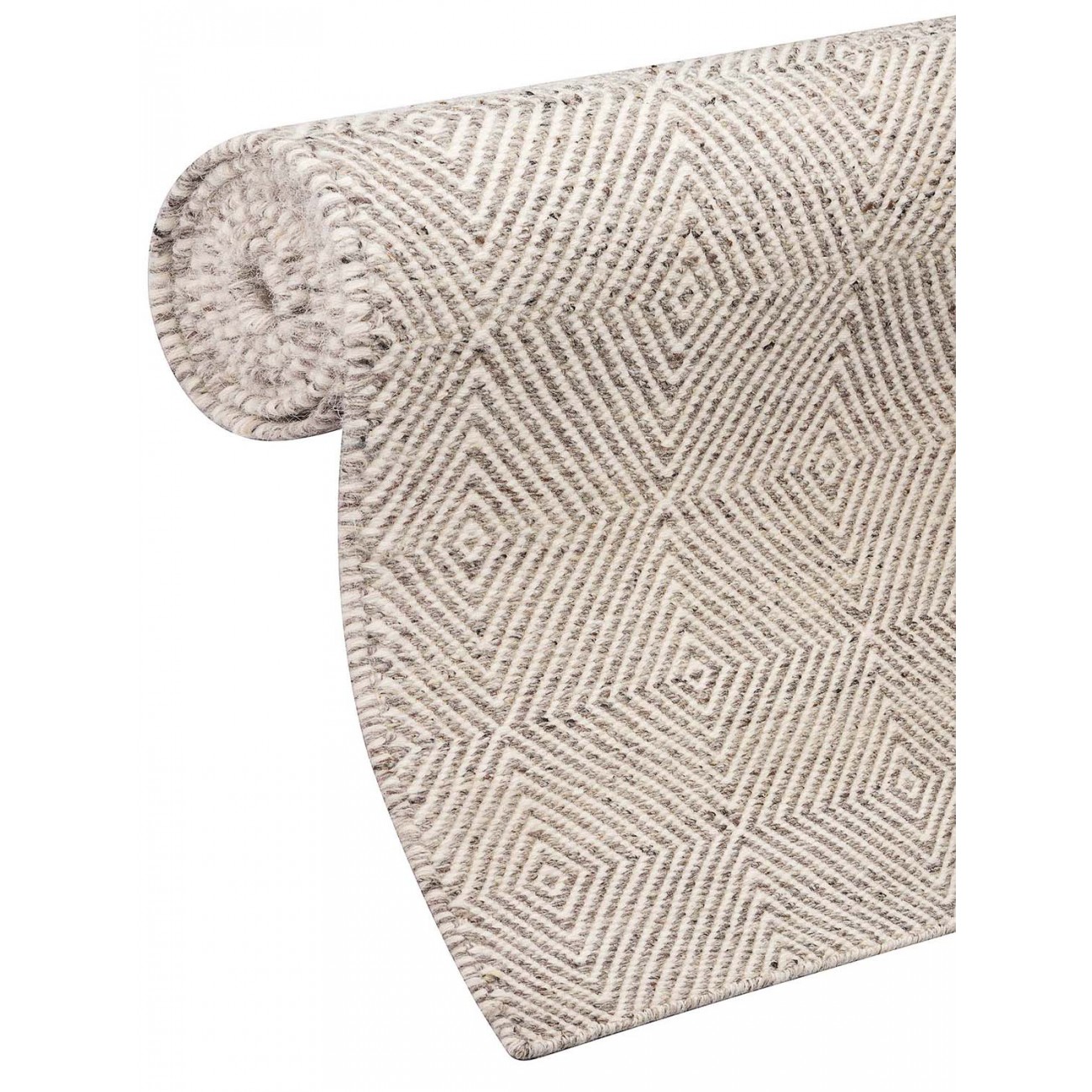 Tapete Kilim Diamond Cinza Escuro - 119x455