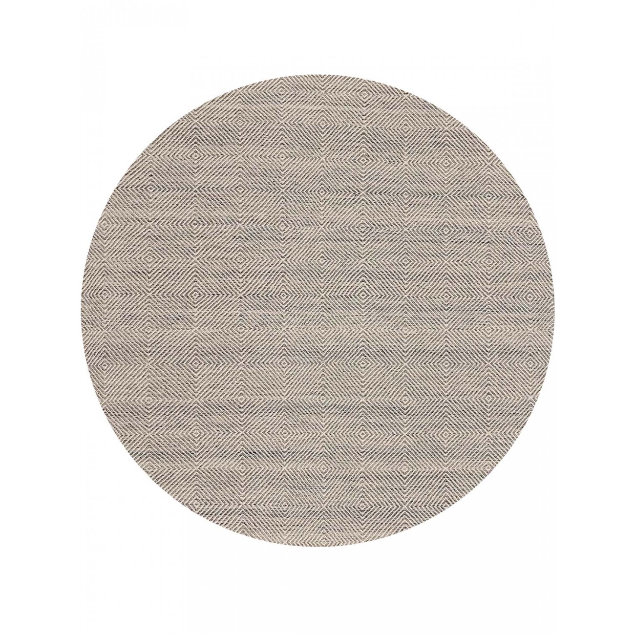 Tapete Kilim Diamond Cinza Escuro - 200 de diâmetro