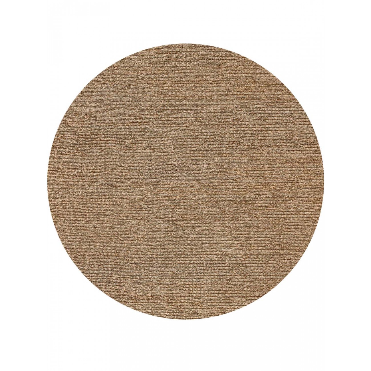 Tapete Raika Ziri Hemp Cinza  Redondo - Personalizável