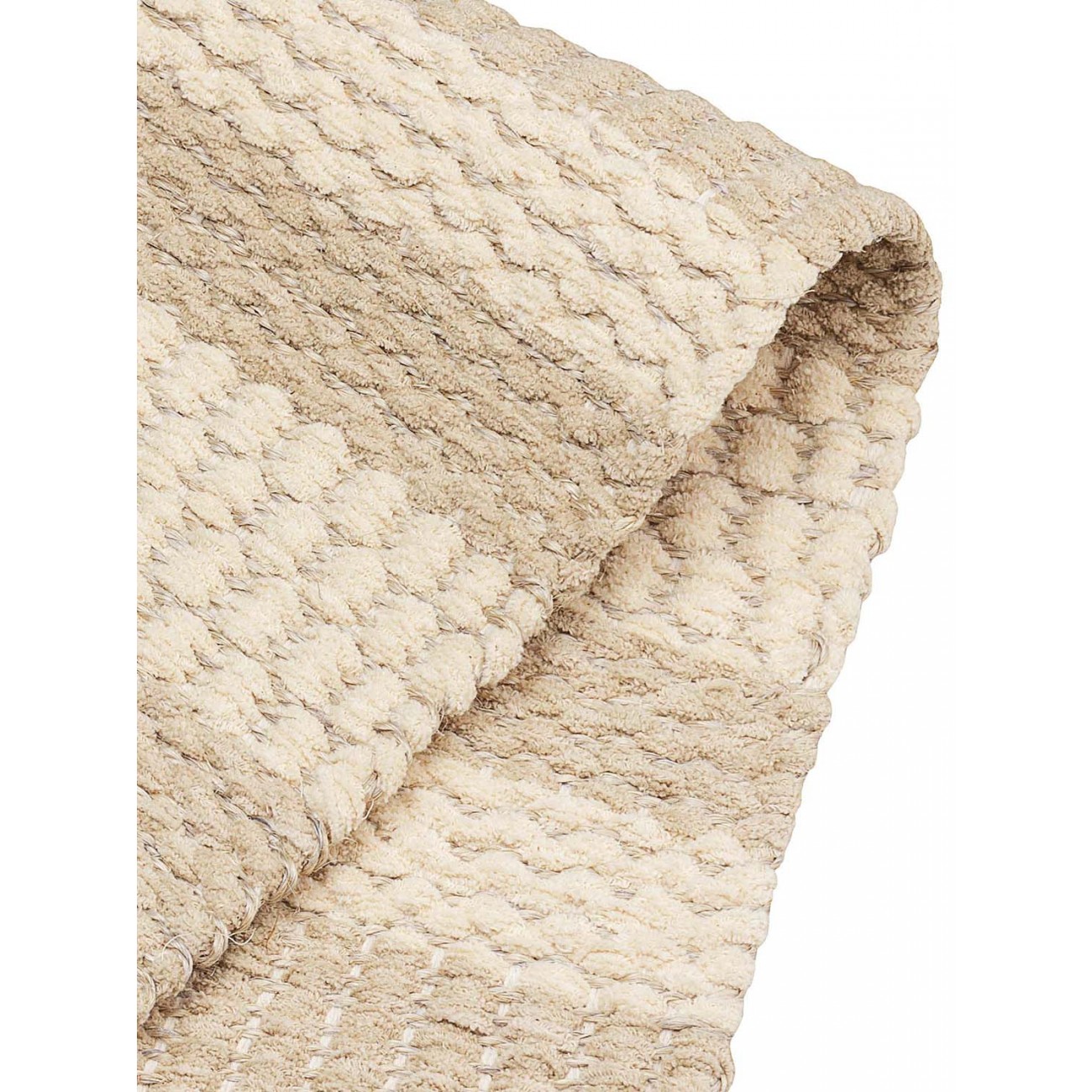 Tapete Tear Manual Td 455 Bege e Cru  Redondo - Personalizável