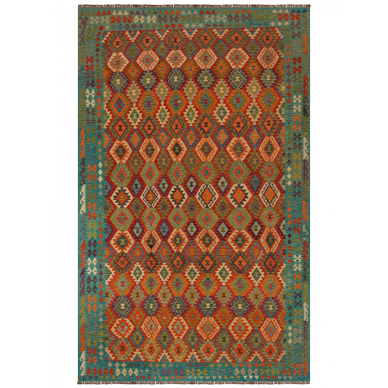 Tapete Kilim Paquistanês Multicores