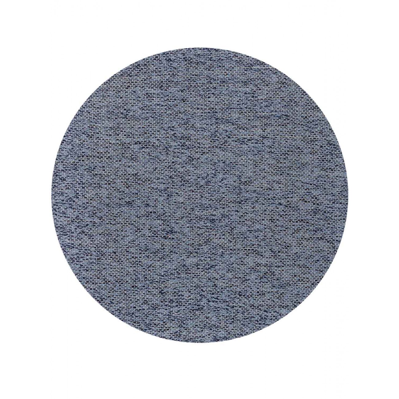 Tapete Tear Encorpado Azul Mesclado Redondo - Personalizável