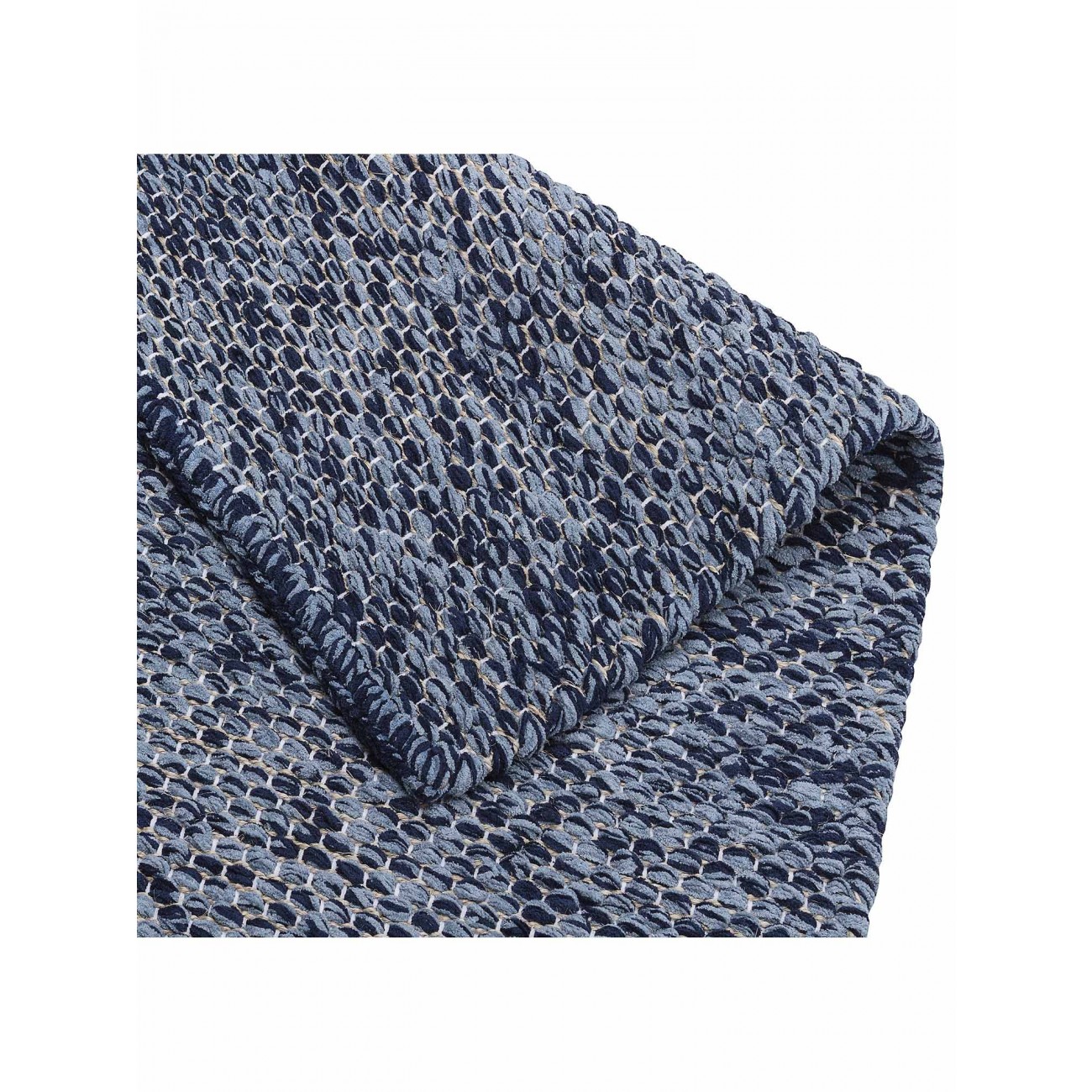 Tapete Tear Encorpado Azul Mesclado Redondo - Personalizável