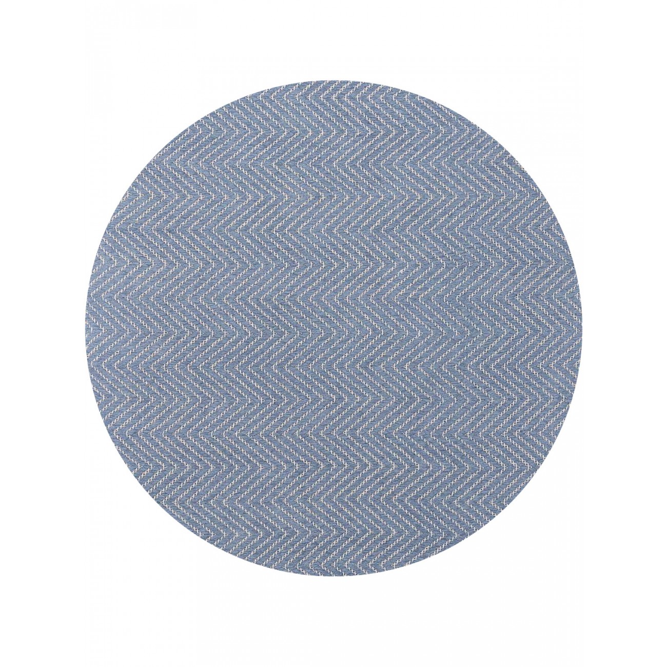 Tapete Tear Escama de Peixe Azul Redondo - Personalizável