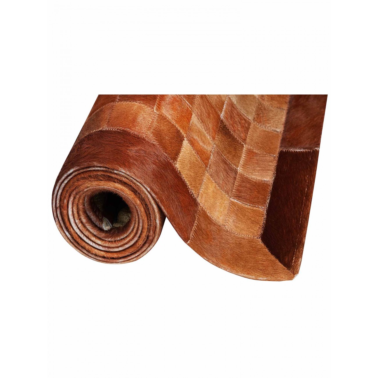 Tapete Couro Marrom com Borda (5x5)