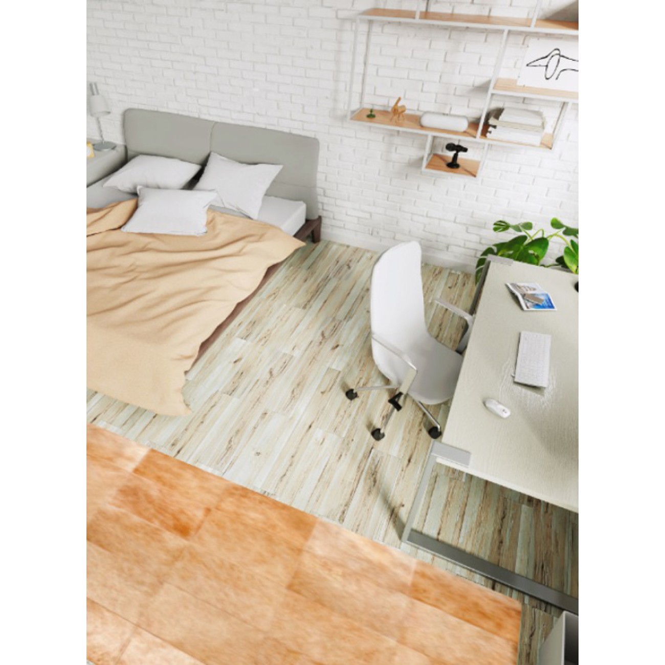 Tapete Couro Bege (20x20) - Personalizável