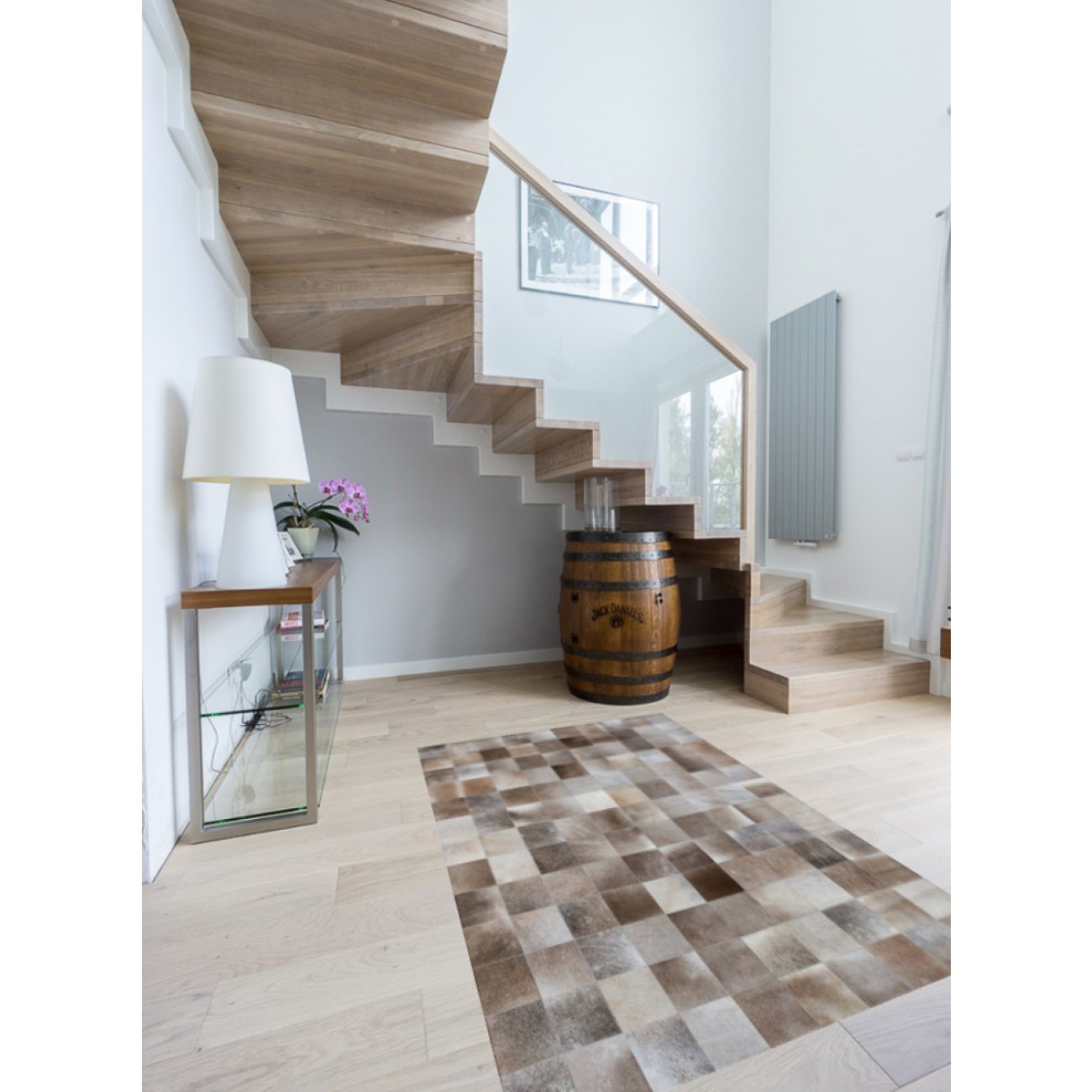 Tapete Couro Bege Mesclado (20x20)