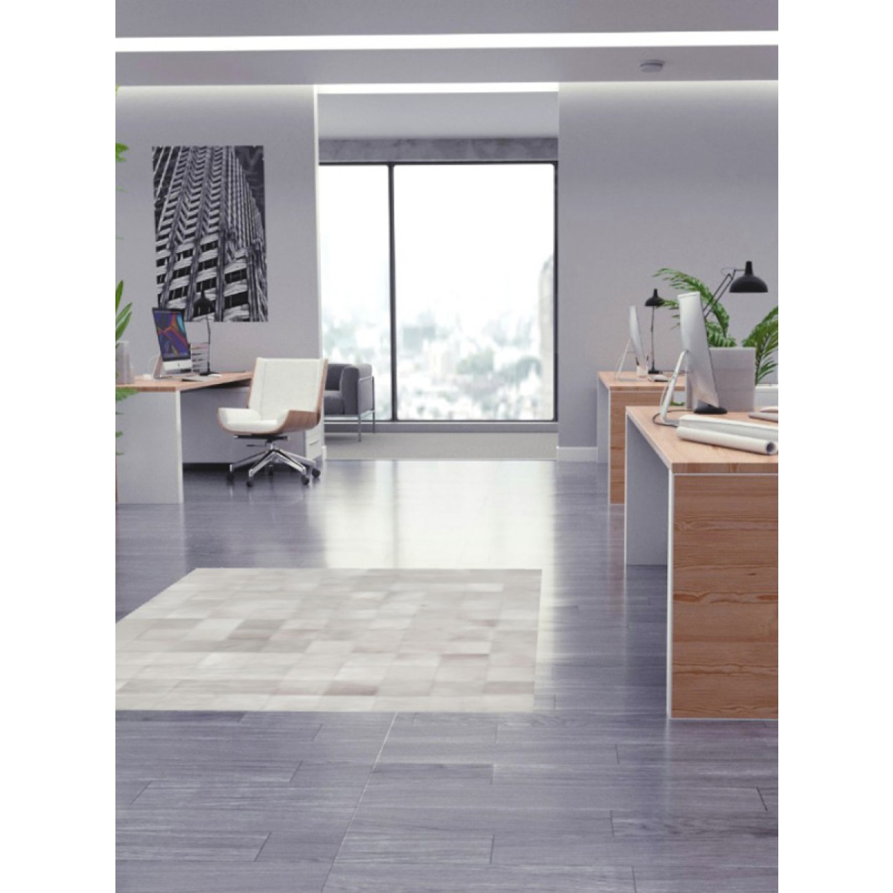 Tapete Couro Branco (20x20)