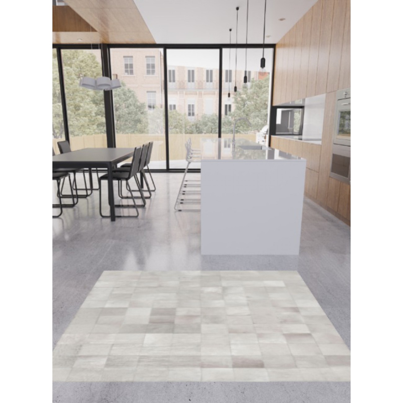 Tapete Couro Branco (20x20)