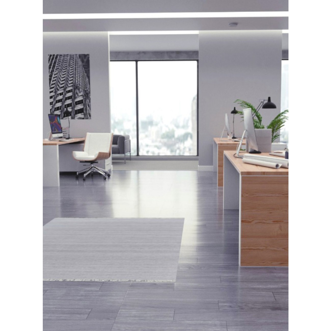 Tapete Kilim Cosmos Cinza Claro - Personalizável