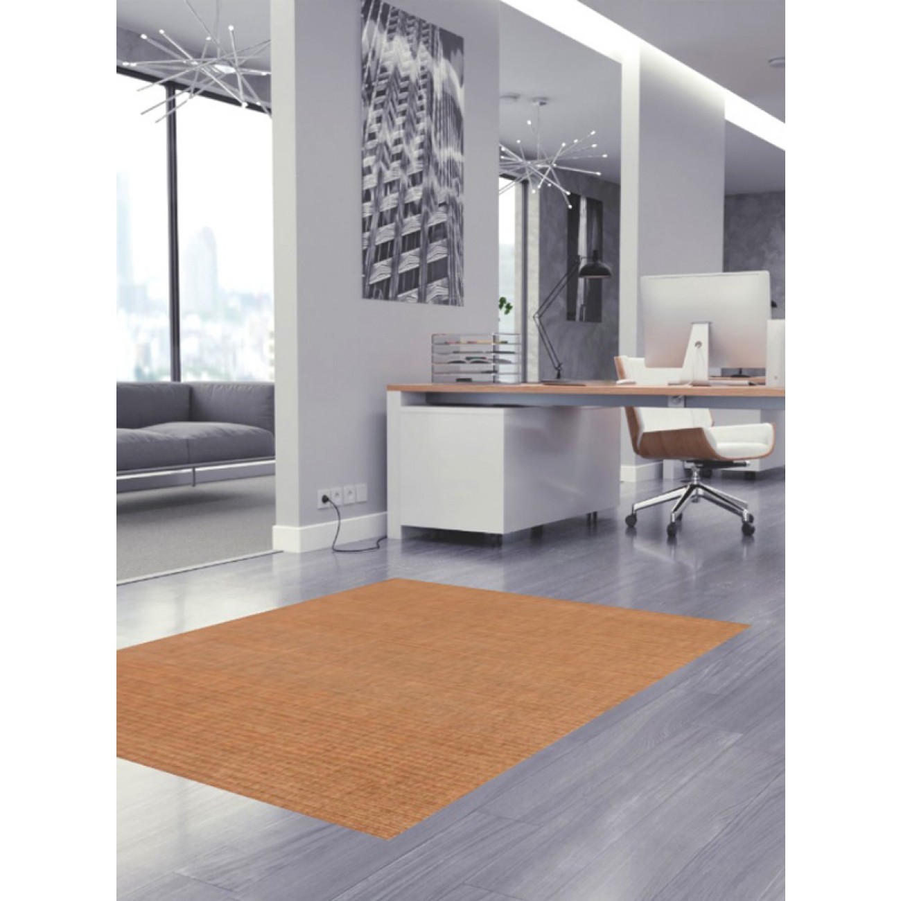 Tapete Sisal Camelo CD Redondo - Personalizável