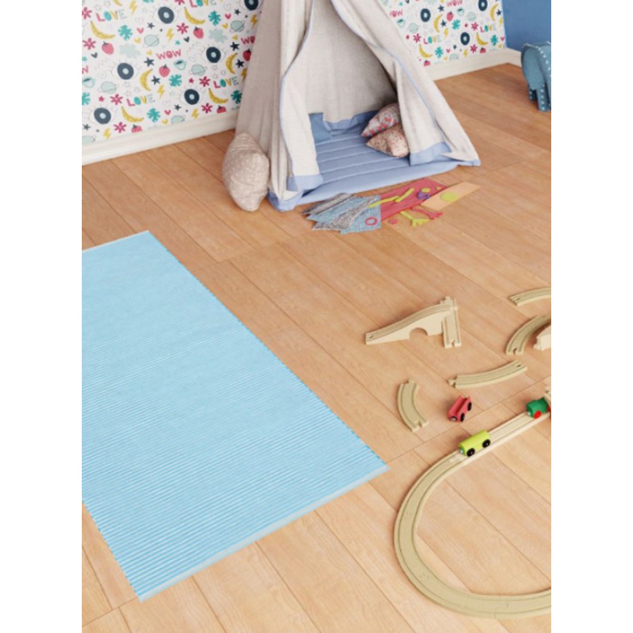 Tapete Tear V&V Azul - Personalizável