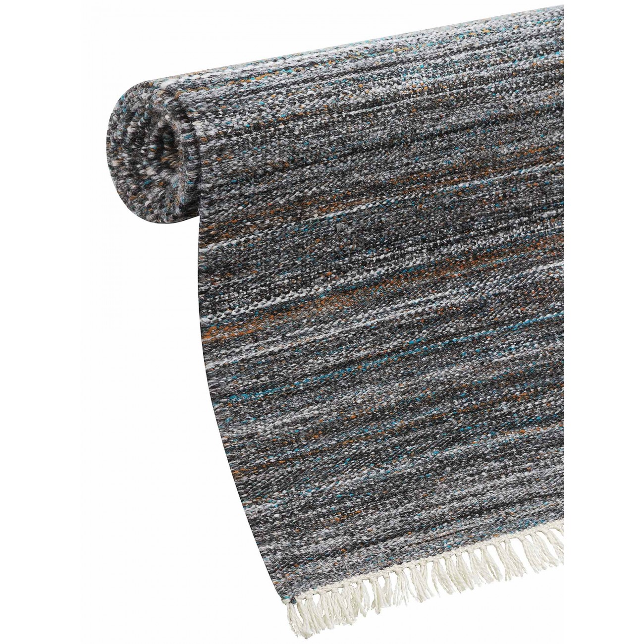 Tapete Kilim Cosmos Grafite Mix Redondo - Personalizável